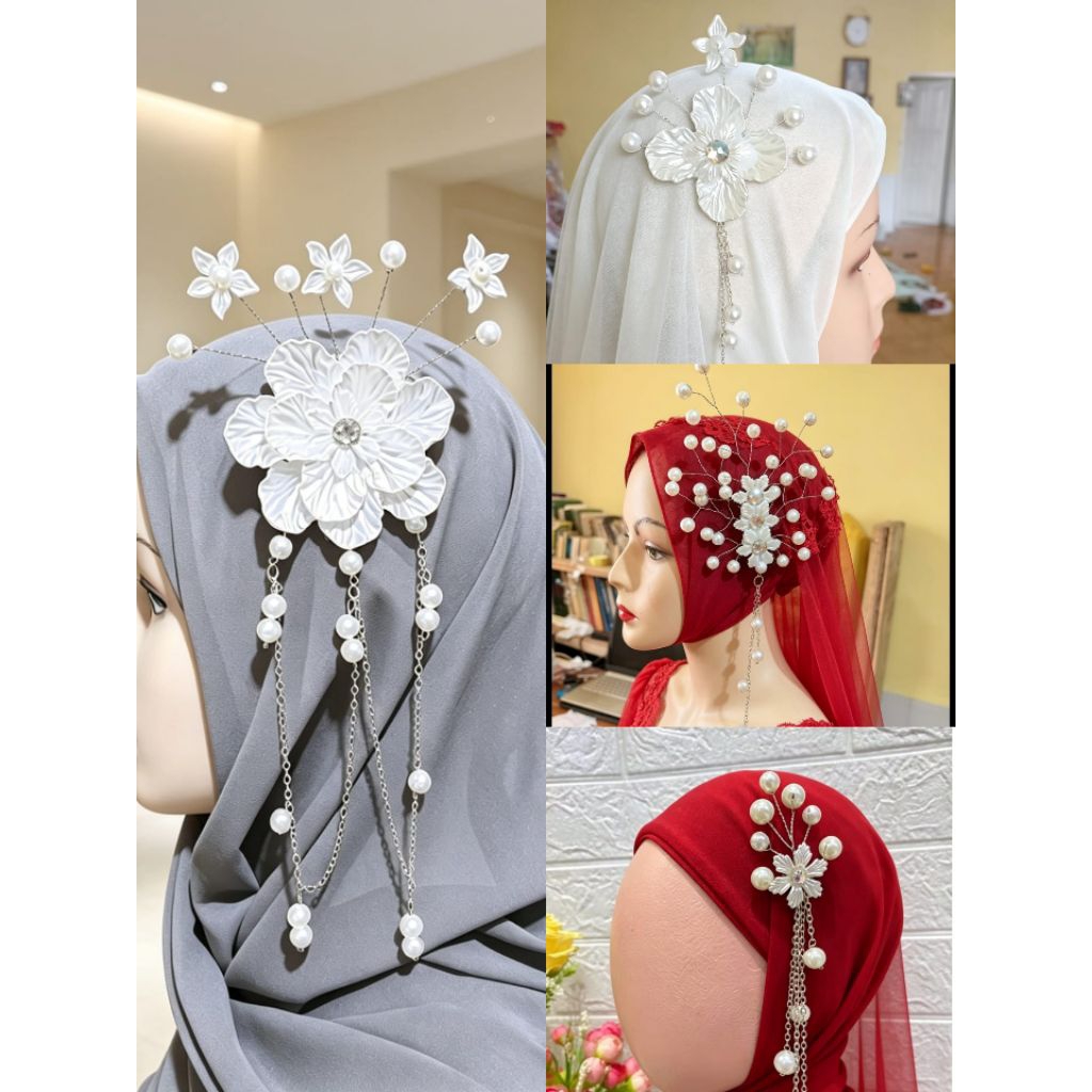 [B.J.H] HEADPIECE CANTIK UNTUK HIJAB COCOK UNTUK WISUDA DAN IDUL FITRI | BROS JUNTAI CANTIK UNTUK HI