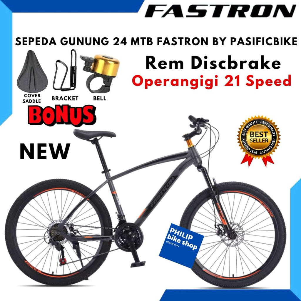 Sepeda Gunung MTB 24 Fastron F260 DK Rem Discbrake Operangigi Terbaru