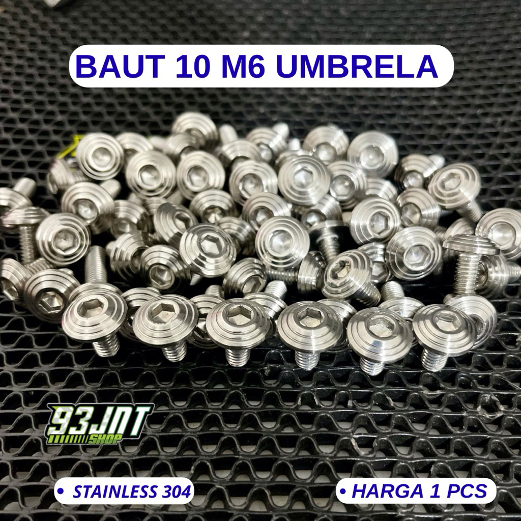 Baut 10 Stainless Baut M6 Lebar Umbrella Custom Handmade Model Spiral Payung