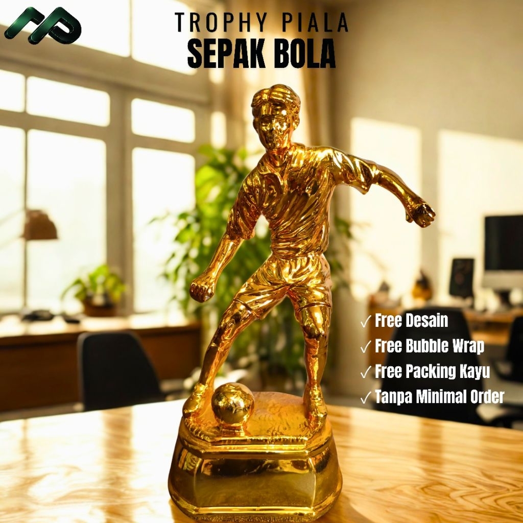 Trophy Sepak Bola, Piala Pemain Bola, Trophy Fiber