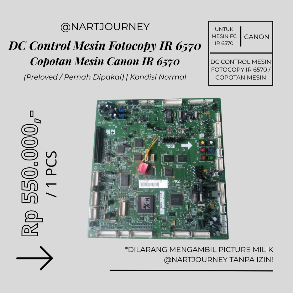 [PRELOVED / PERNAH DIPAKAI] DC Control Mesin Fotocopy IR 6570 Copotan Mesin Canon IR 6570