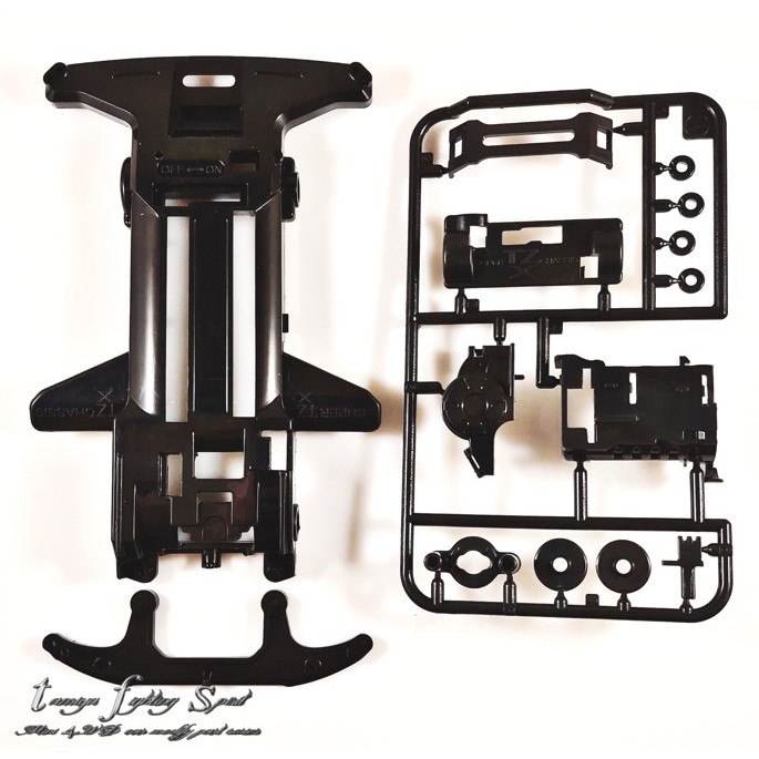 Rep Chassis Tamiya TZX ABS Chassis TZX Sasis DAXING (Black) CS100