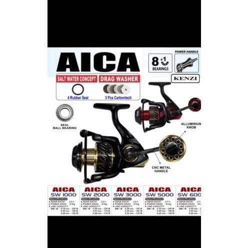 REEL KENZI AICA SW (SALT WATER) CONCEPT POWER HANDLE