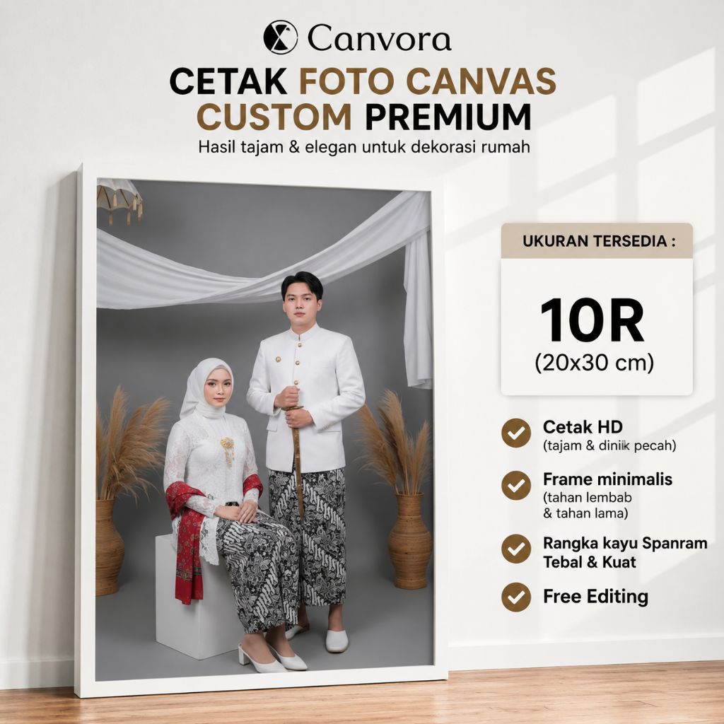 Cetak Foto Kanvas Frame Minimalis 10R ( 20 x 30 cm )  || Cetak Foto || Frame foto