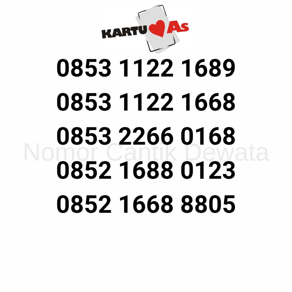 Nomor Cantik Kartu AS Seri aabb 168, Nomor Cantik Telkomsel, Nomer Cantik