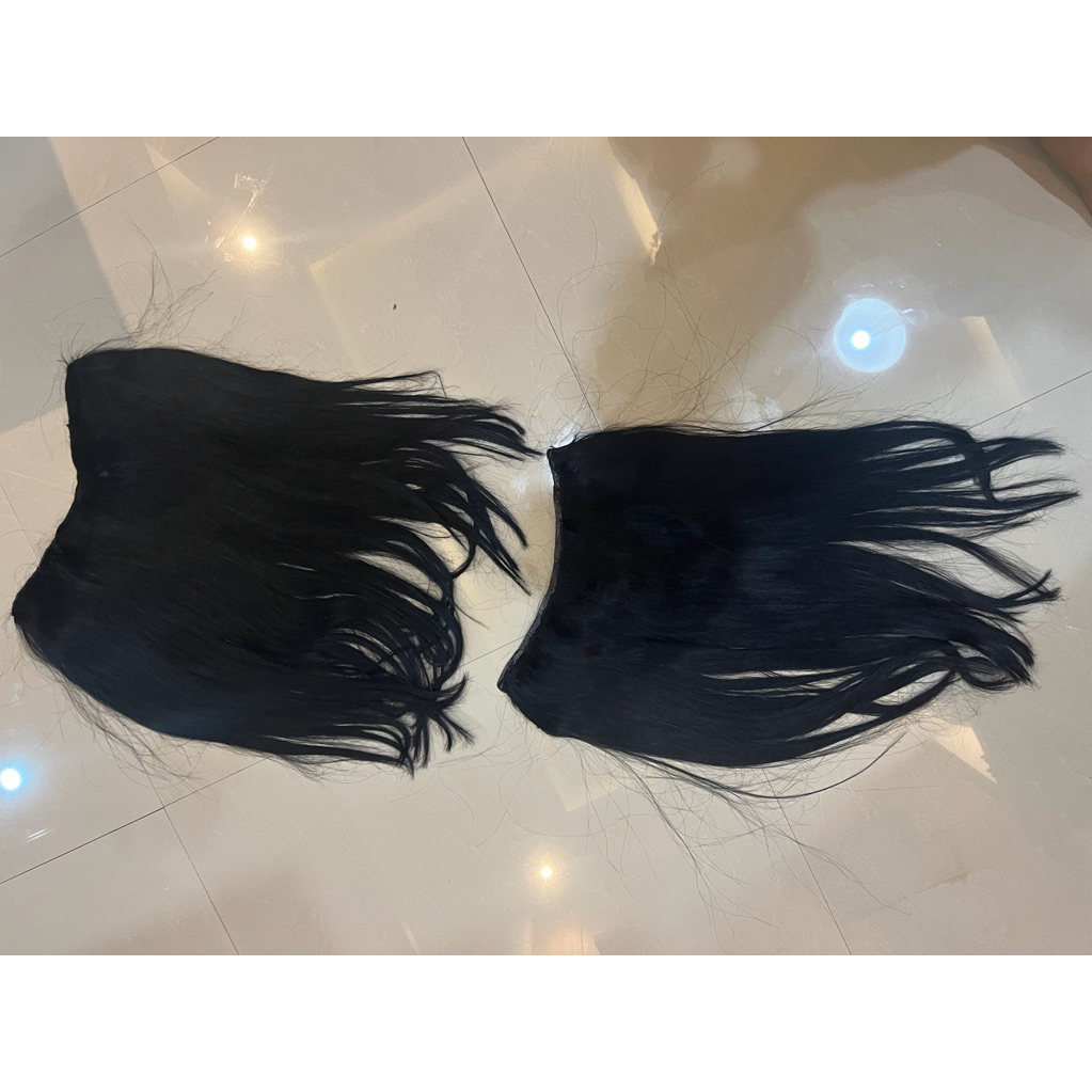 hair topper human hair dan 2 hair clip standart dan tebal