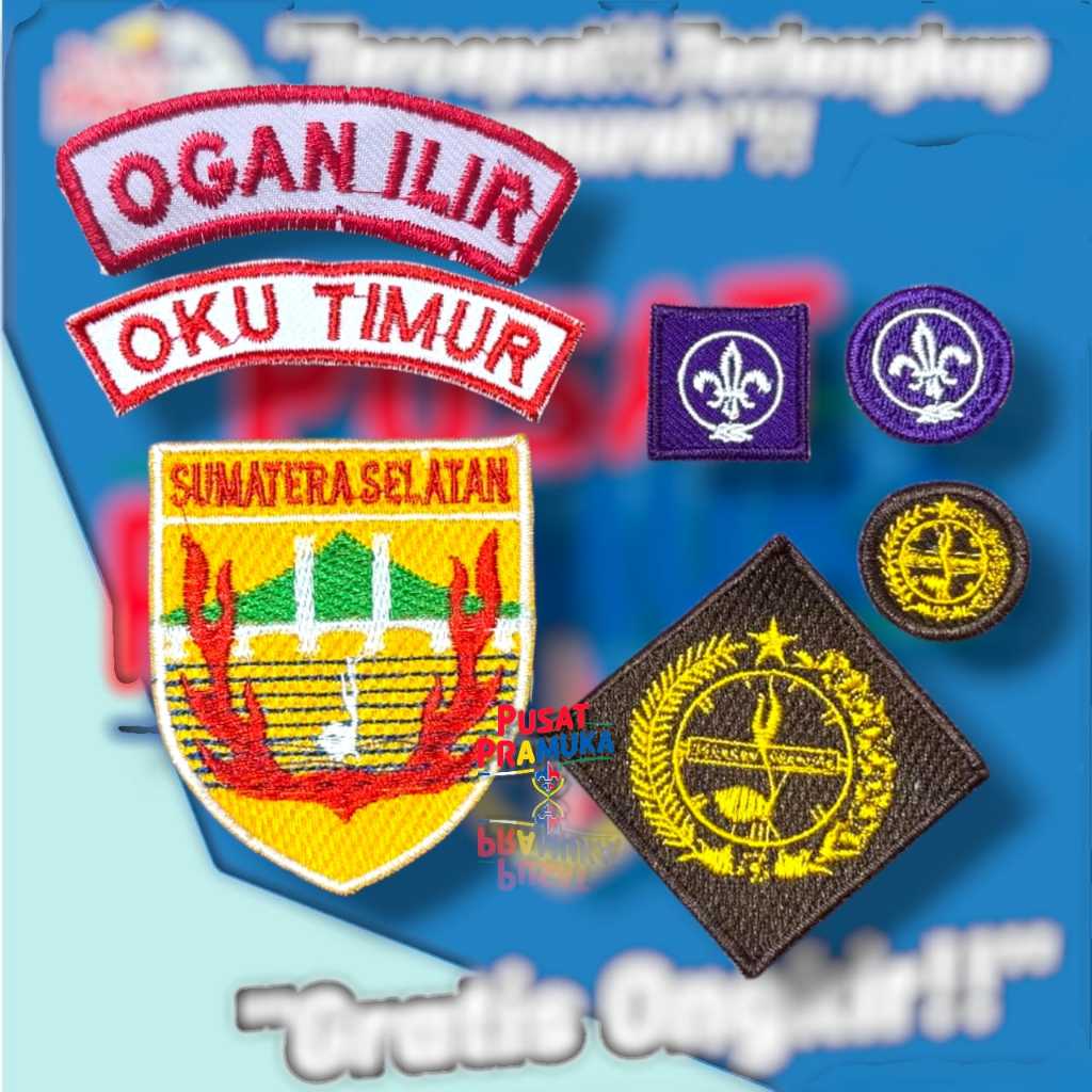 Badge bet bed atribut perlengkapan pramuka kwarda kwarcab SUMATERA SELATAN