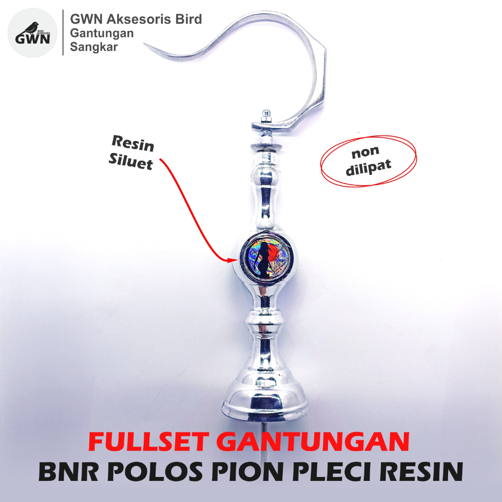 GANTUNGAN SANGKAR BURUNG FULLSET POLOS BNR PION PLECI PVC RESIN KANDANG MURAI KOTAK LOVEBIRD PLECI