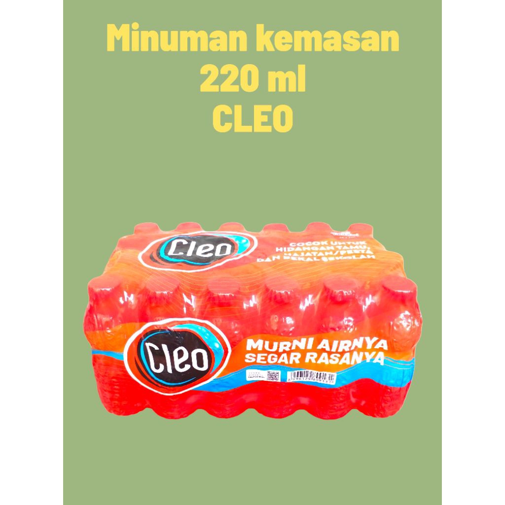 Air Minum Kemasan Cleo 1 dus isi 24 botol @ 220 ml