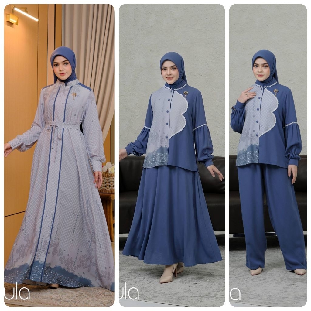 PO‼️[ORDER VIA CHAT-JANGAN CHECK OUT] Gamis & Oneset Perempuan Dewasa Kalula Series Dress & One Set 