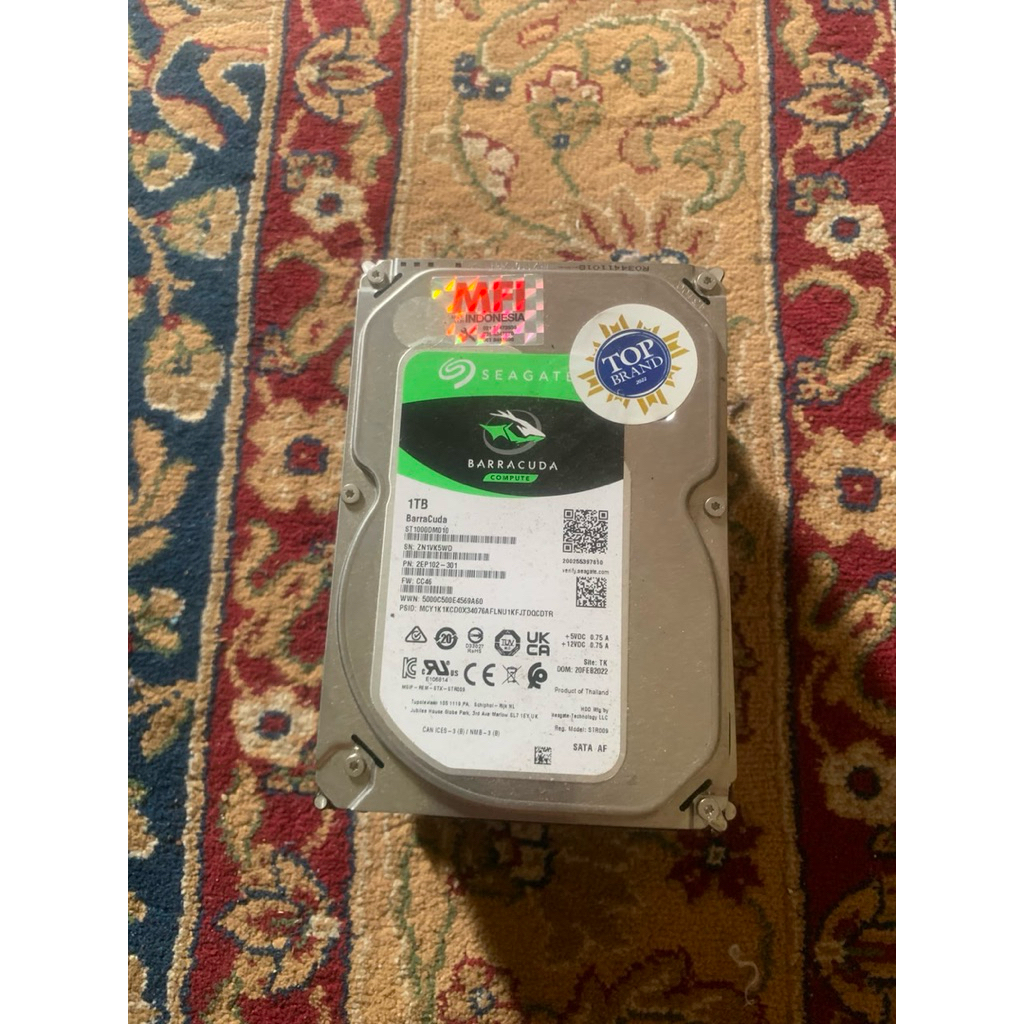 Preloved / Second Seagate Barracuda Green & Compute Hard Disk HDD 1TB