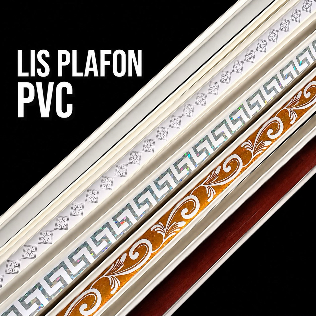 Lis Plafon | List Sudut Dinding PVC Banyak Motif Warna | Lis Tutup Plafon Ukuran Kecil Besar Murah