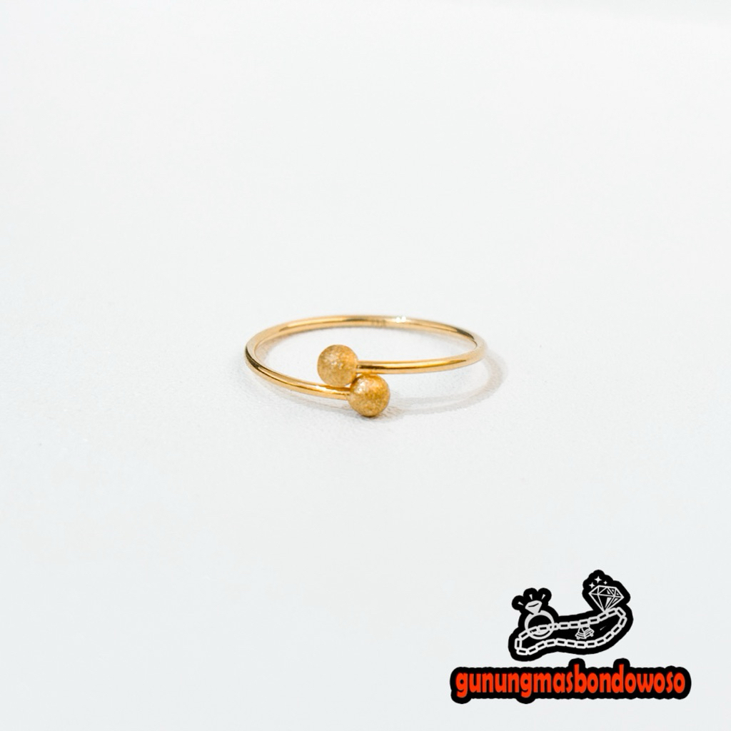 Cincin boba emas kadar 300 6k berat 0.420 size 13