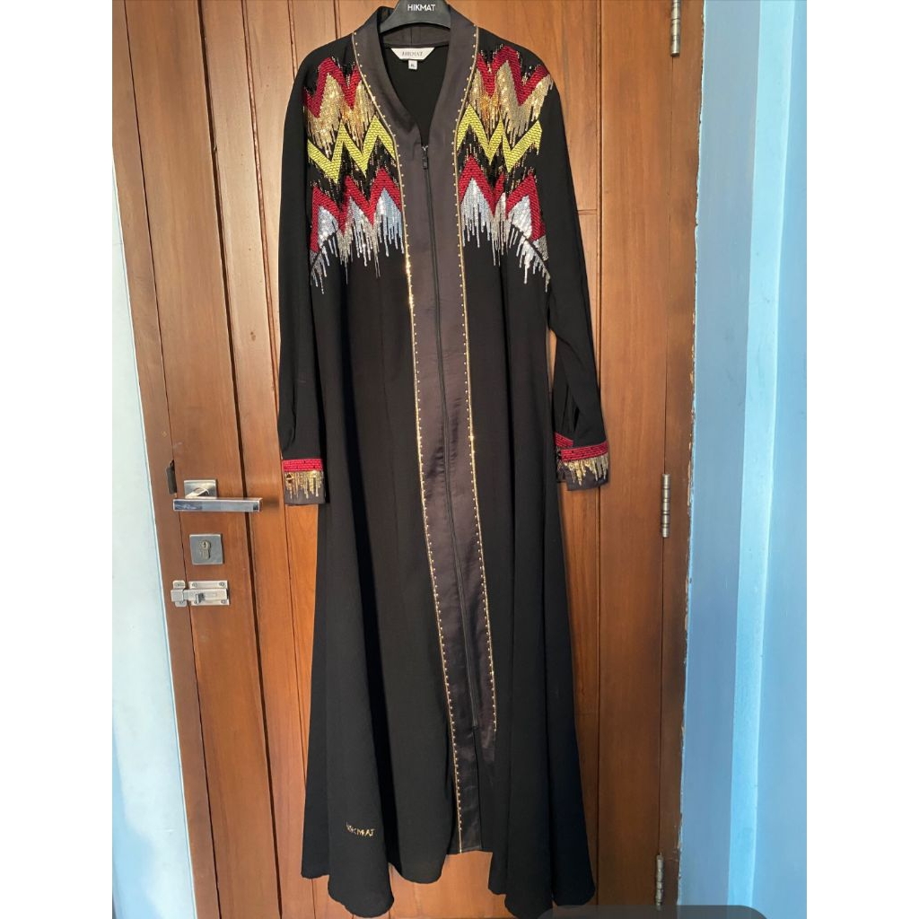 Hikmat Ori Preloved Motif Hitam Merah Kuning