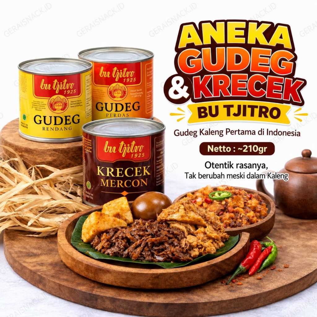 Gudeg & Krecek Bu Tjitro 1925 NON MSG Oleh2 Khas Jogja