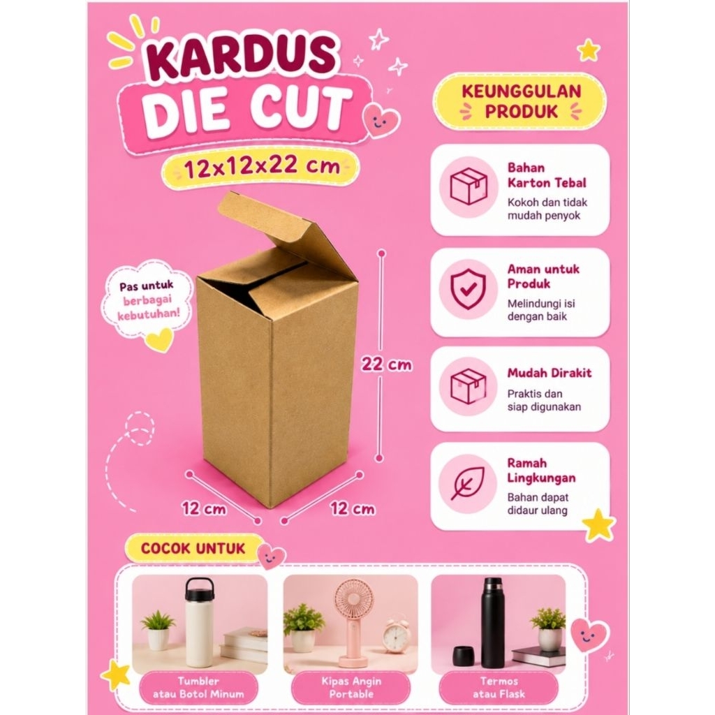 Kardus DIE CUT 12X12X22