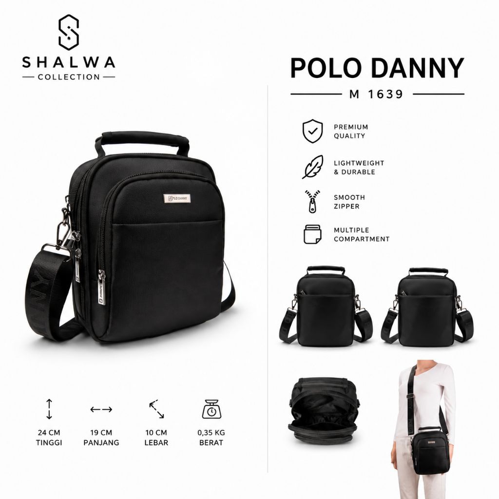 TAS POLO DANNY ORIGINAL. TAS SELEMPANG POLO DANNT