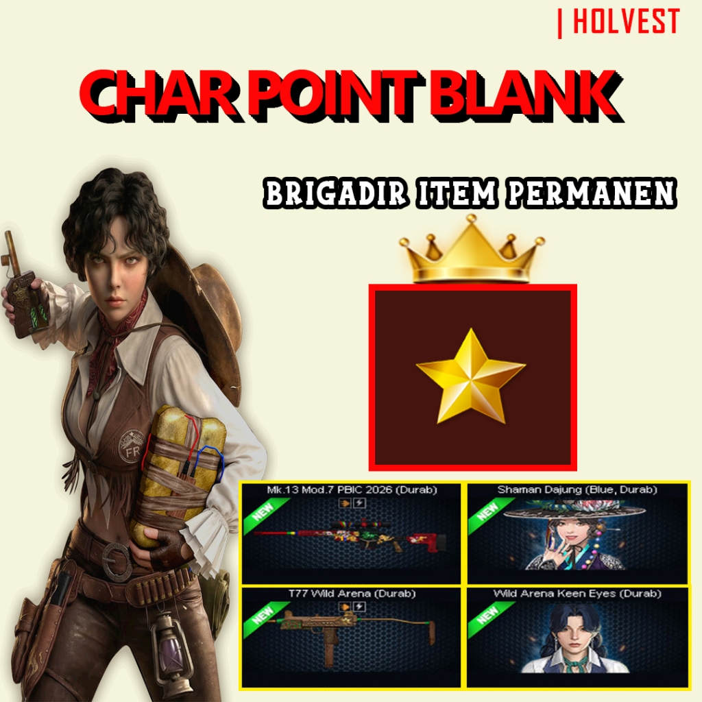 CHAR POINTBLANK / CHAR PB - BRIGADIR MK 13 Mod 7 PBIC 2026 + T77 WILD ARENA FULL TITLE | DATA POLOS 