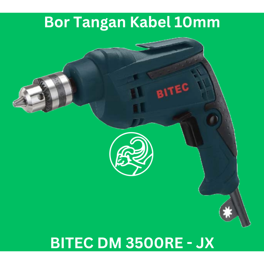 BITEC DM 3500 RE-JX Bor Tangan 10mm Bor BITEC ORI Merk Timbul Bukan Stiker