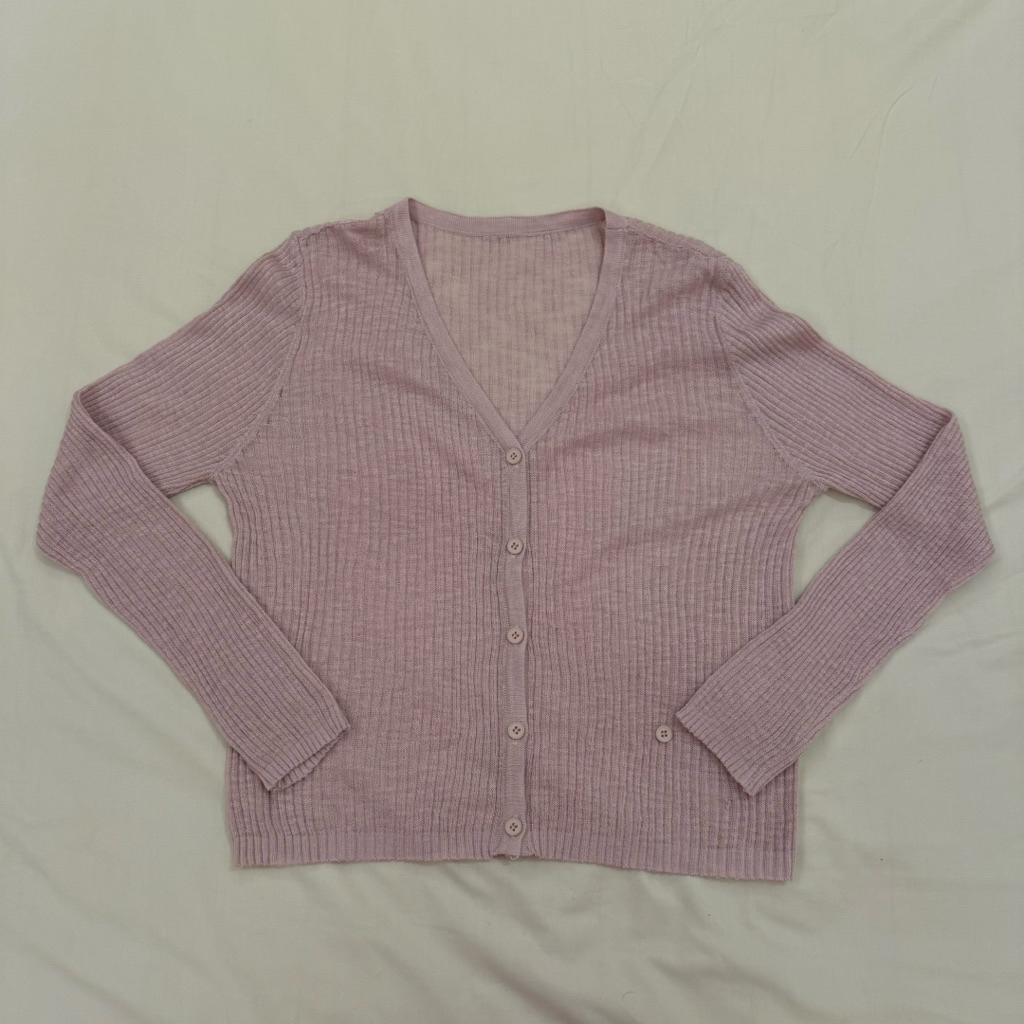 Cardigan Pakaian Wanita Rajut | Woman Knit Cardigan Lilac Ungu