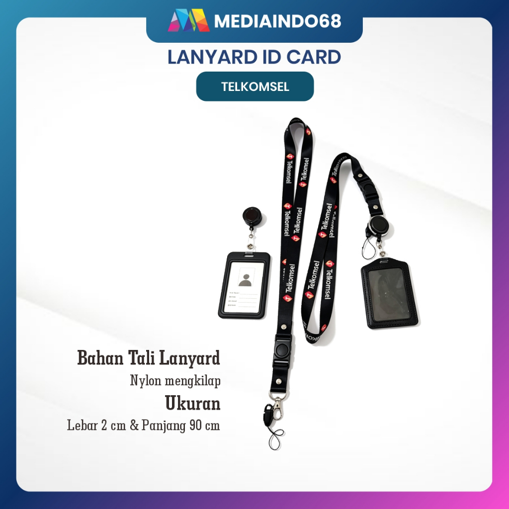 LANYARD ID CARD STRAP GANTUNGAN TELKOMSEL
