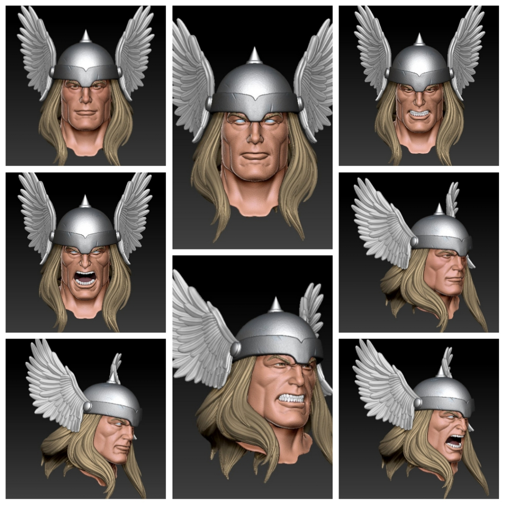 Headsculpt Head HS Thor Action Figure shf figma Marvel Legends Damtoys Mcfarlane Vtoys Notaman Roman
