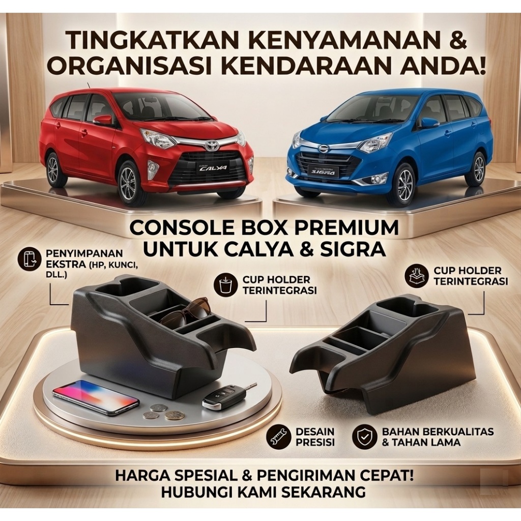 Console Box Calya Sigra Consolbox Tengah Mobil Konsol Box Universal
