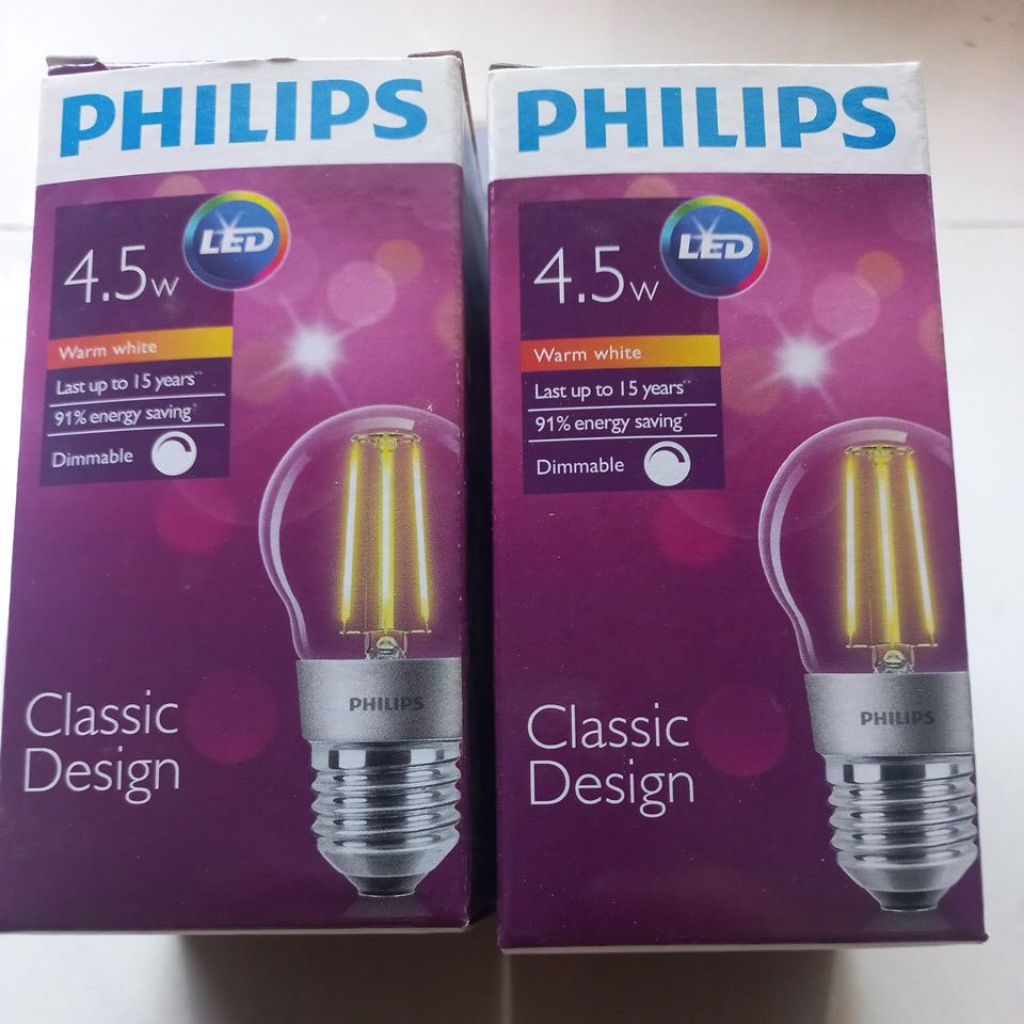 Lampu Philips | LED CLASSIC 4,5 Watt Cahaya Kuning E27