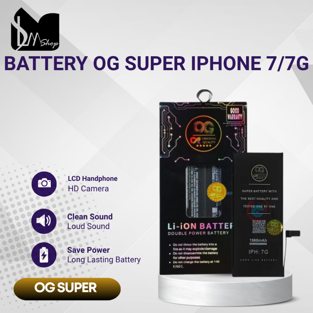 BATERAI | BATRE | BATTERY IPHONE 7/7G (APN:616-00255) ORI OG SUPER