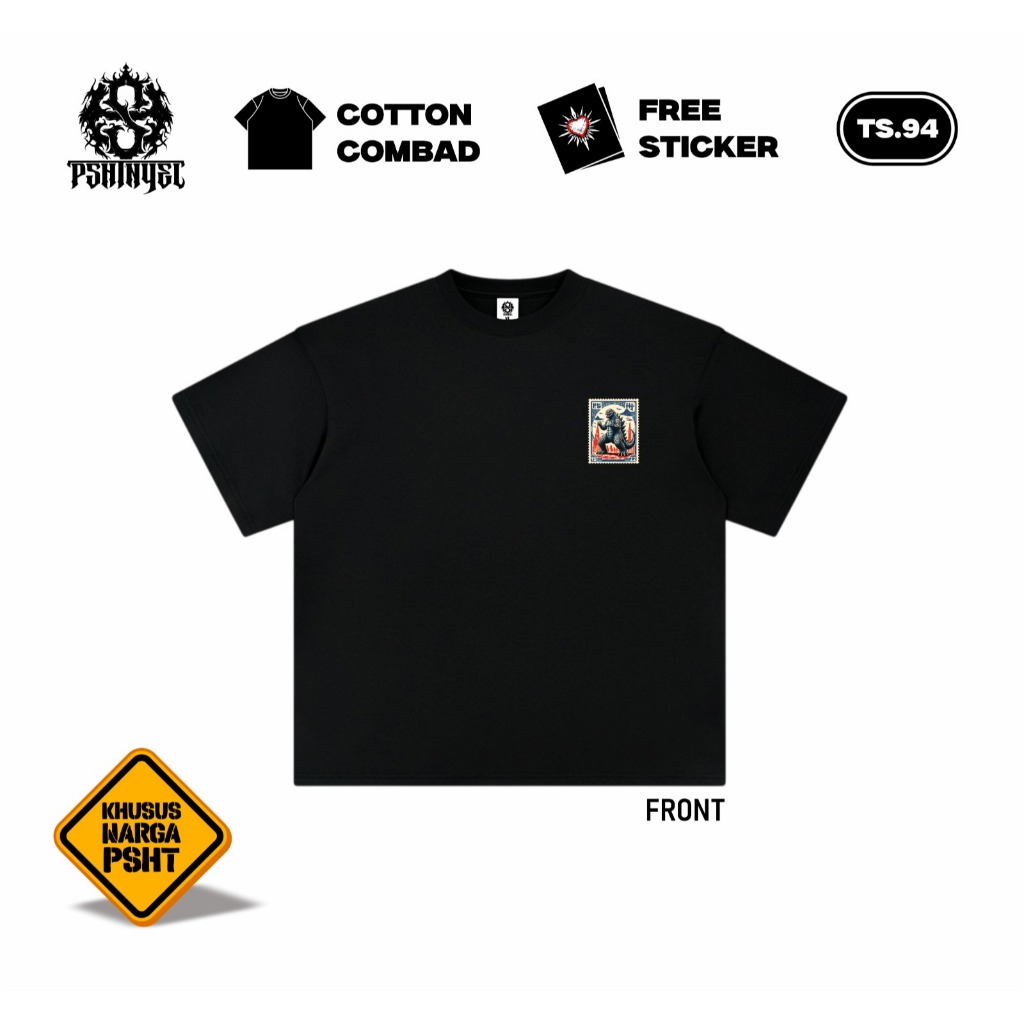 PSHTNYEL Kaos Psht 1922 Desain Godzilla Monster Jepang Baju Distro Sh Terate Desain Simpel Keren TS 