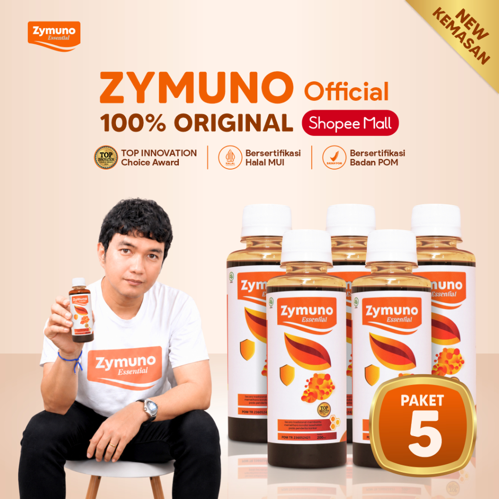 ZYMUNO 5 Botol Original - Secara Tradisional Membantu Memelihara Kondisi Kesehatan Pada Penderita Ka