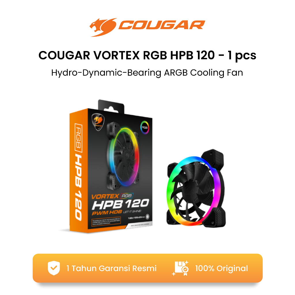 COUGAR FAN VORTEX HPB 120 /HIDRO DYNAMIC BEARING RGB