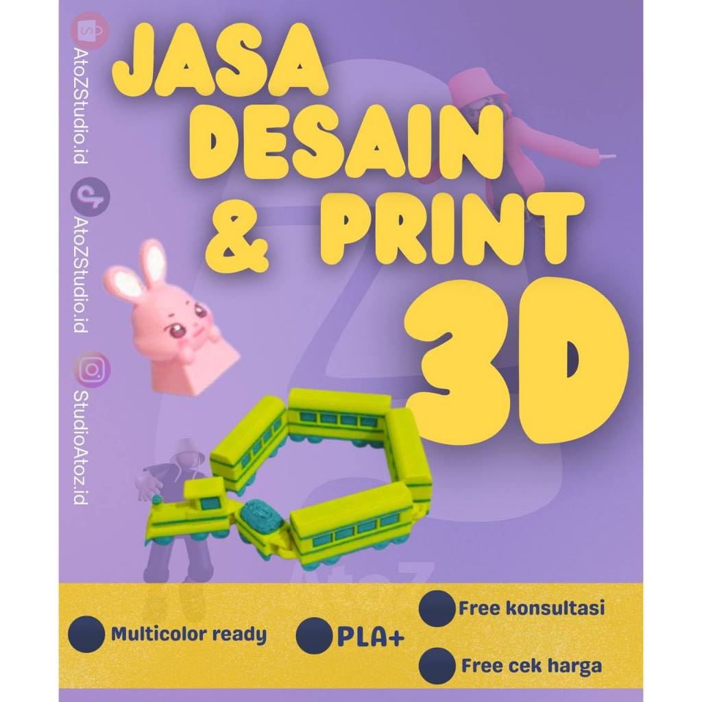 Jasa Pembuatan Desain dan cetak 3d / jasa 3d modeling