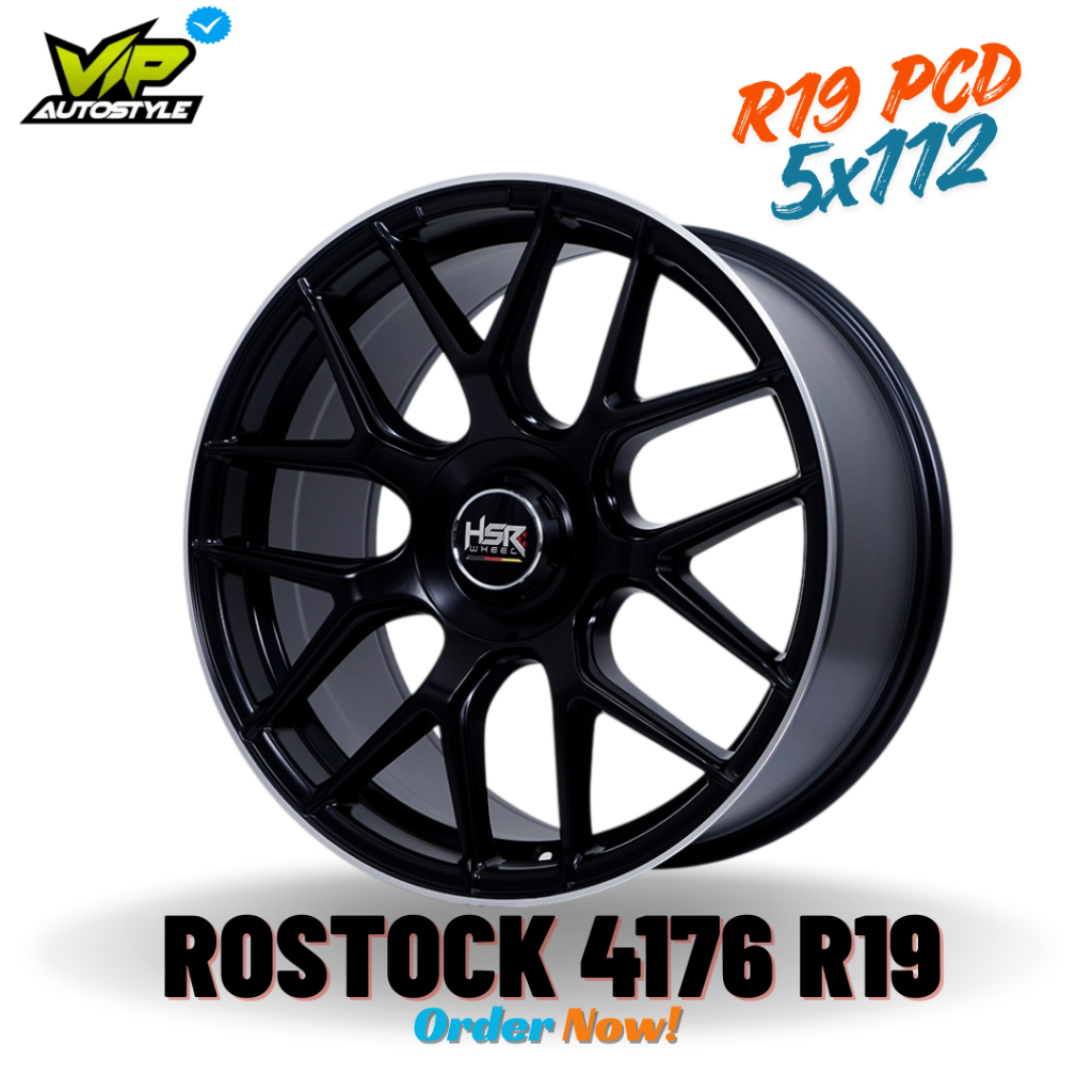 VELG 19 MOBIL RACING UNTUK MERCY, ALPHARD | HSR WHEEL ROSTOCK HSR RING 19X85/95 H5X112 | TOKO VELG J