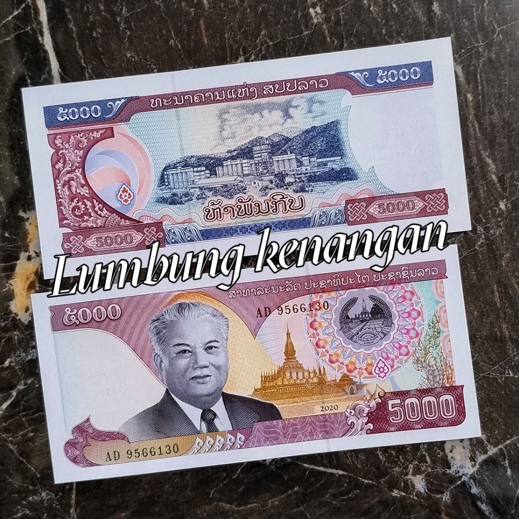 uang asing Laos 5000 Kip UNC
