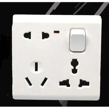 STOP KONTAK AC UNIVERSAL SAKLAR WALLPLUG US/UK/EU WALL PLATE SOCKET MULTI