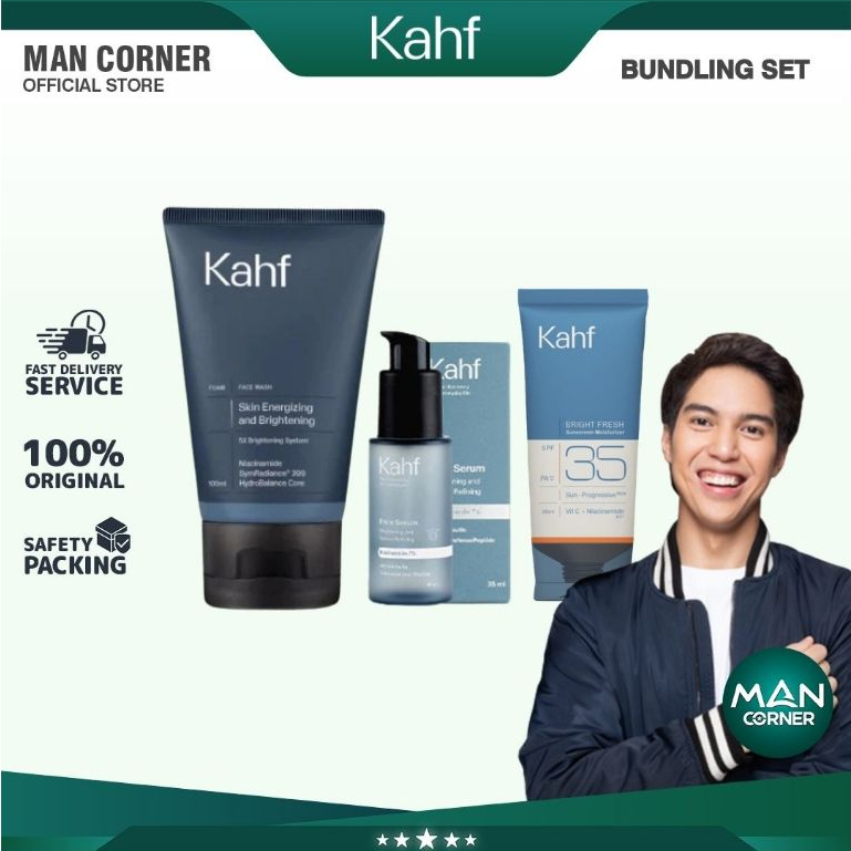 [BUNDLING] Kahf Paket Face Care 3in1 | Man Corner