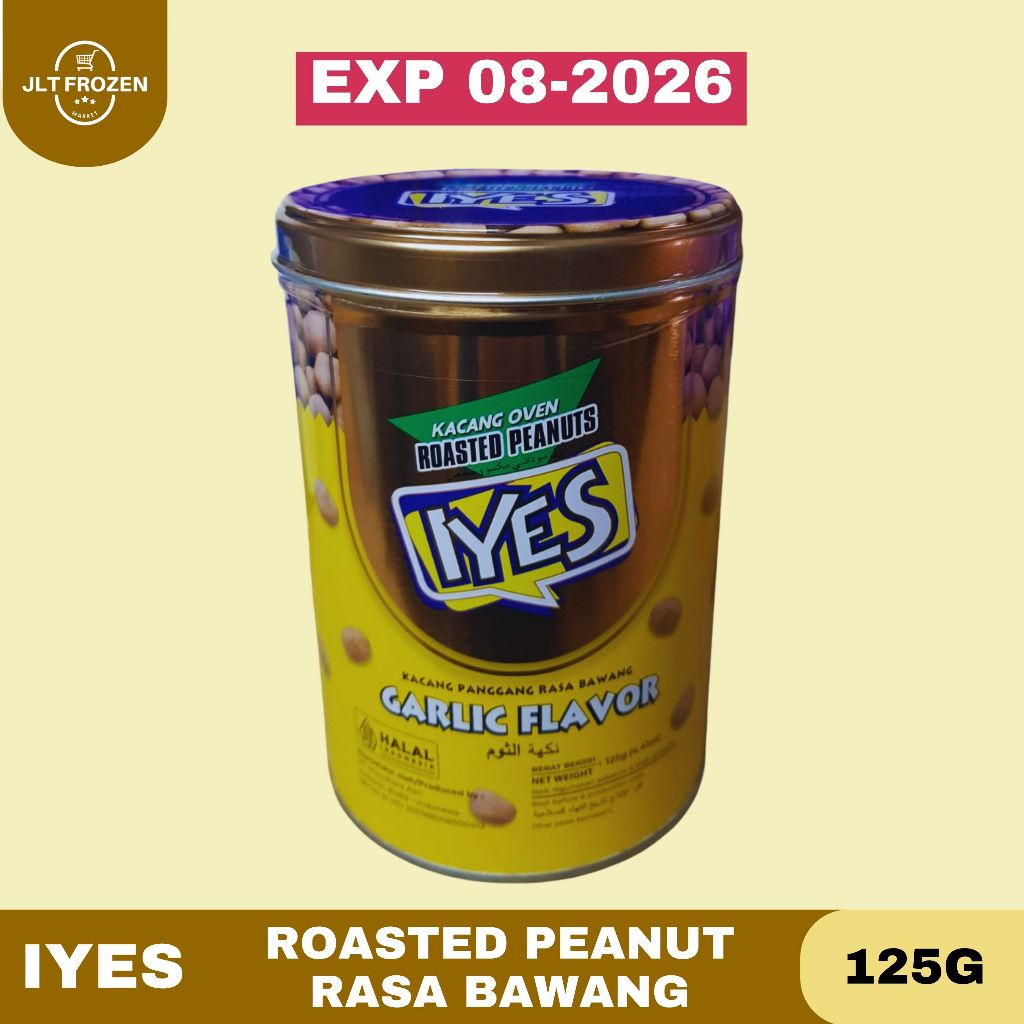 Iyes Festive Roasted Peanut 125g - 1PCS / Rasa Bawang / Kacang Oven / Kacang Panggang Rasa Bawang / 