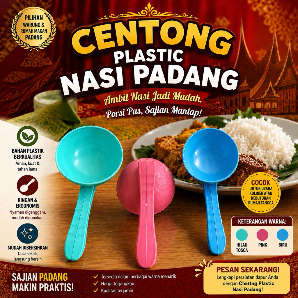 CENTONG PLASTIK NASI PADANG