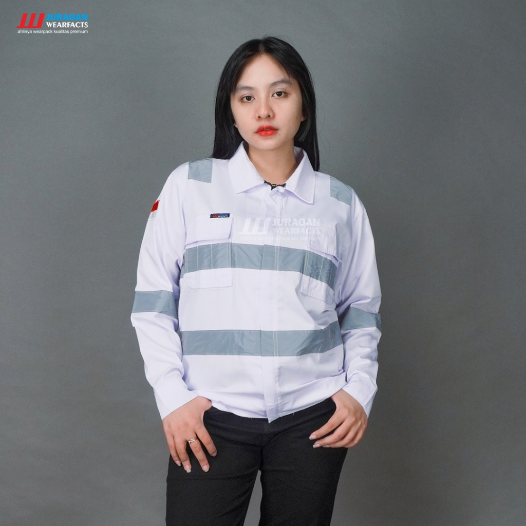 Juragan Wearfacts - Wearpack Atasan Model Monocrome Putih
