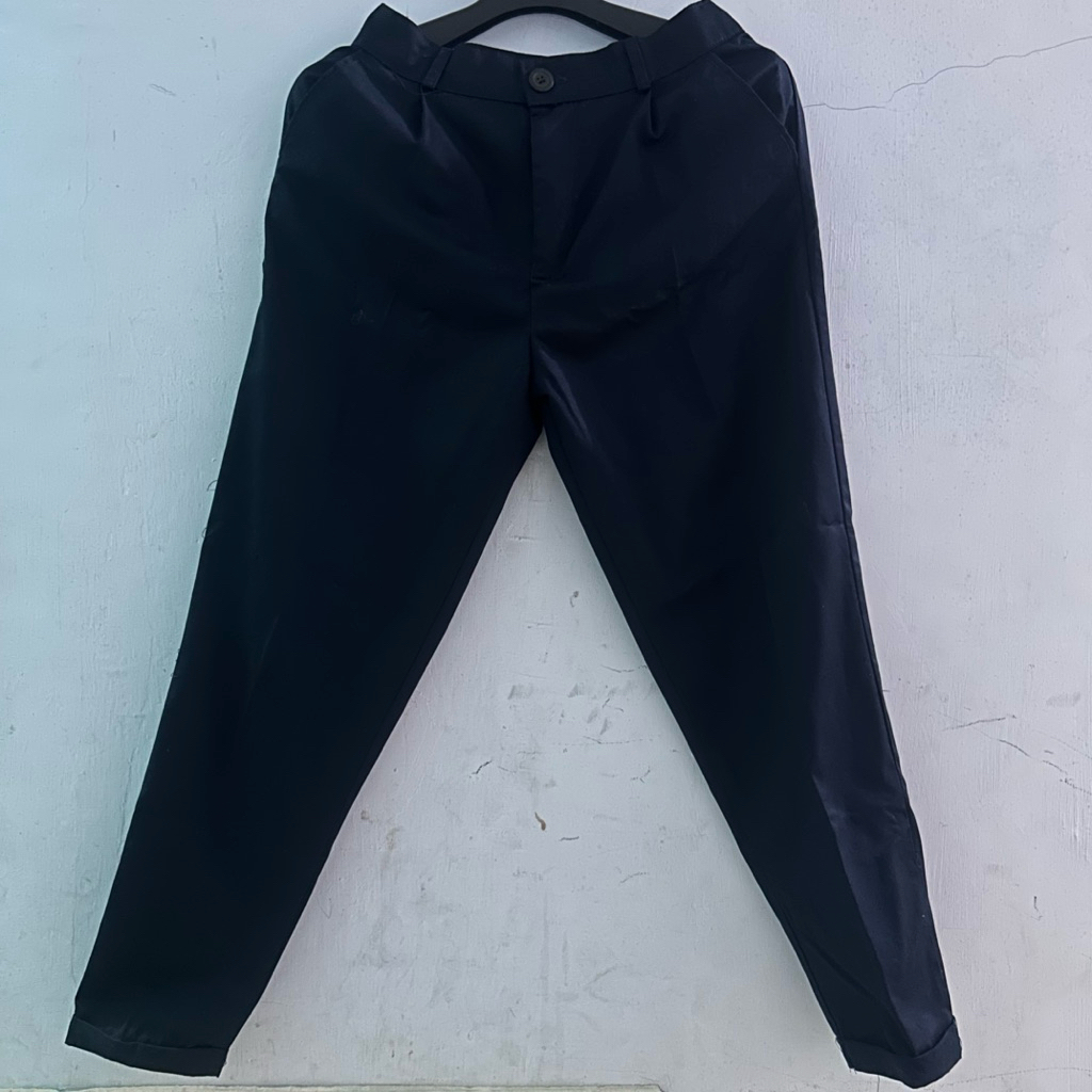 PRELOVED Celana Katun Drill Premium Women Navy fit to L