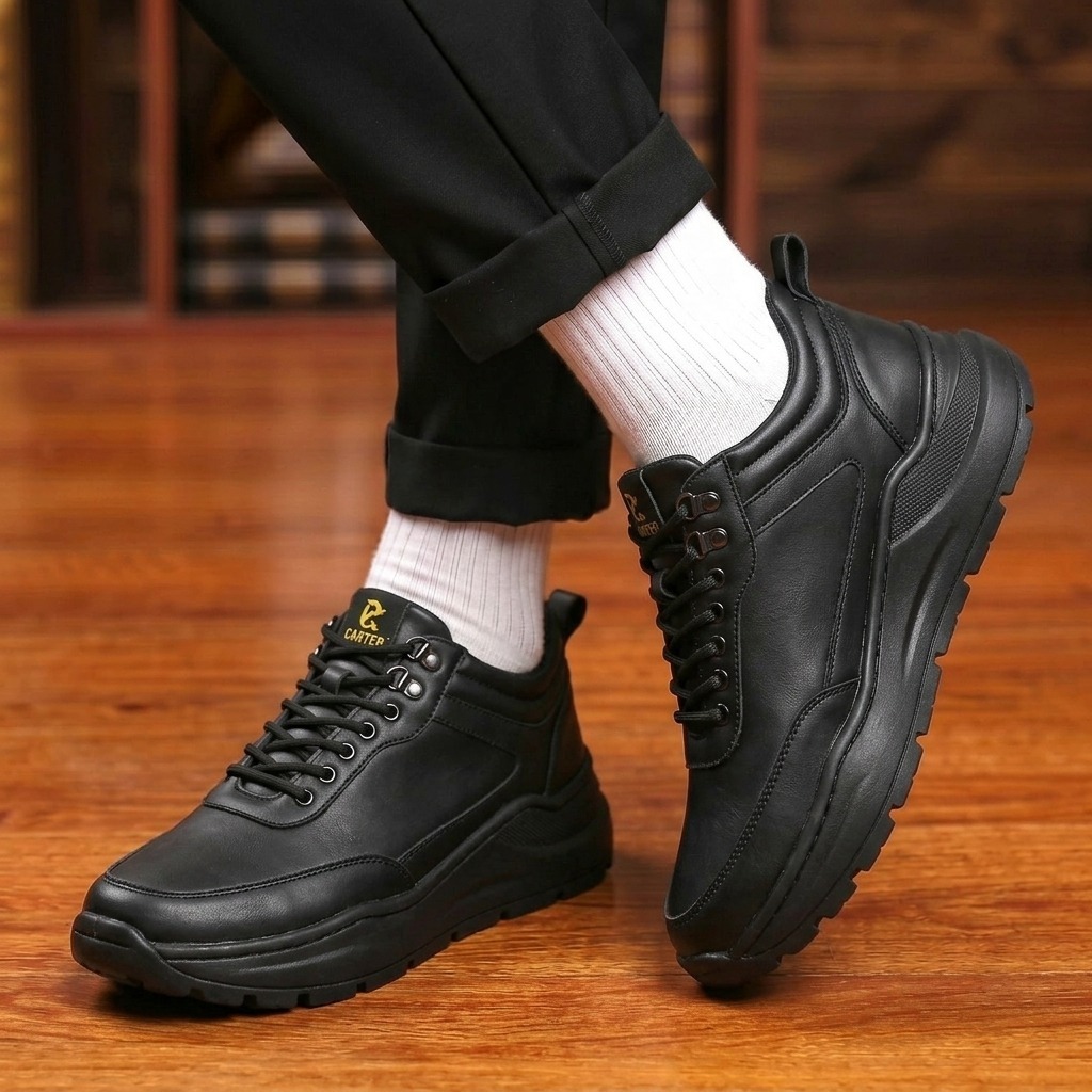 Sepatu Formal Sneakers Pria Chunky Sole Tebal