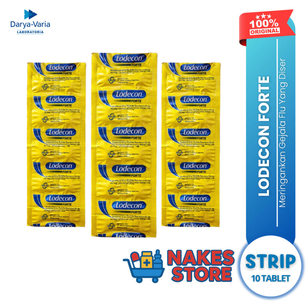Lodecon Forte Strip 10 Tablet - Meredakan Flu dan Batuk