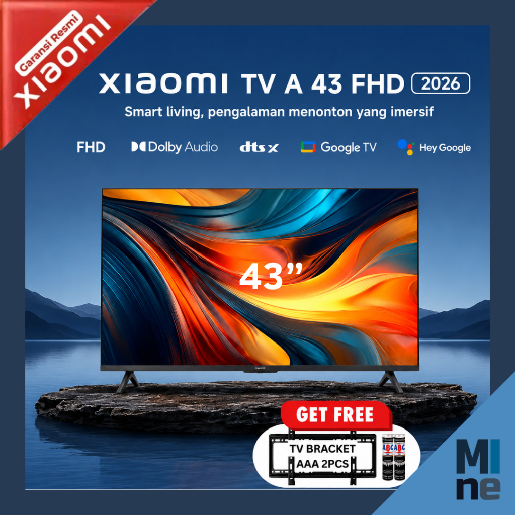 Xiaomi Google TV 43" A 2026 FHD 60Hz HDMI Dolby Audio DTS:X Smart TV 43Inch Televisi 43 Inch