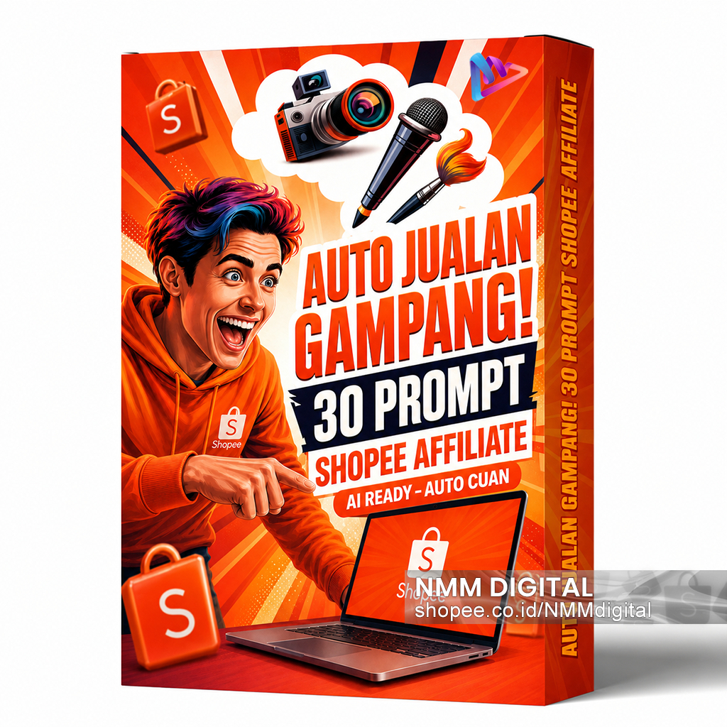 Prompt Konten Shopee Affiliate - AI ready– Prompt, Script & Template Siap Pakai (30/50/100 Prompt)
