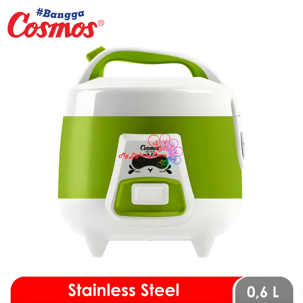 Magic Com Rice Cooker Penanak Nasi Kecil Mini Cosmos CRJ-9023 CRJ9023 0,6 Liter Stainless Steel