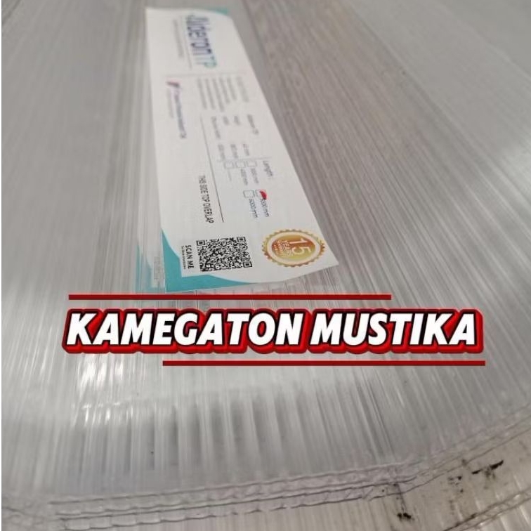 Atap Alderon Transparan Double Layer 3 Meter