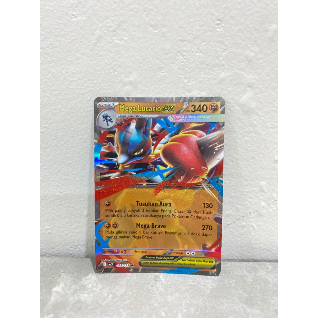 Mega Lucario EX RR Kartu Pokemon TCG Indonesia