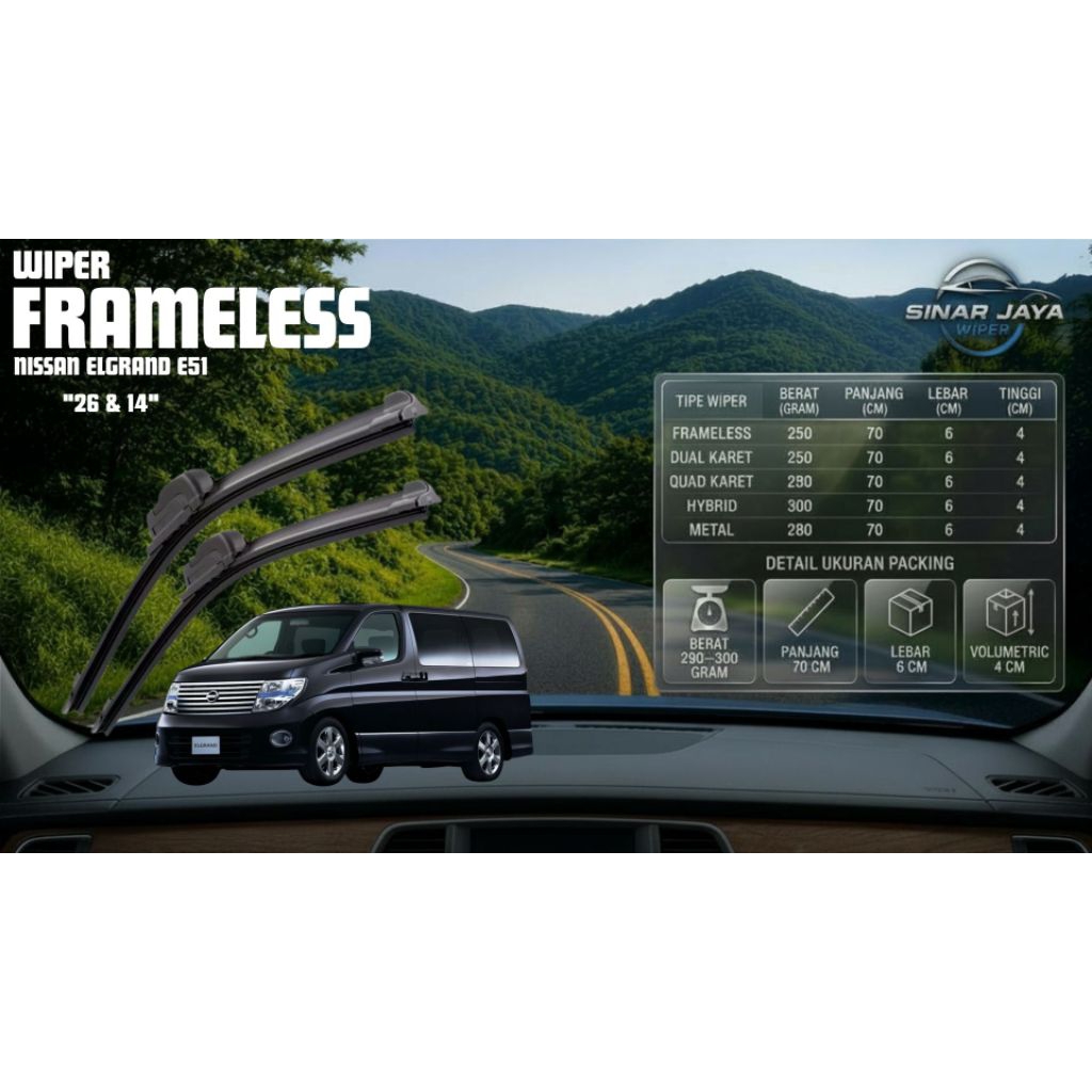 Wiper Nissan Elgrand E51