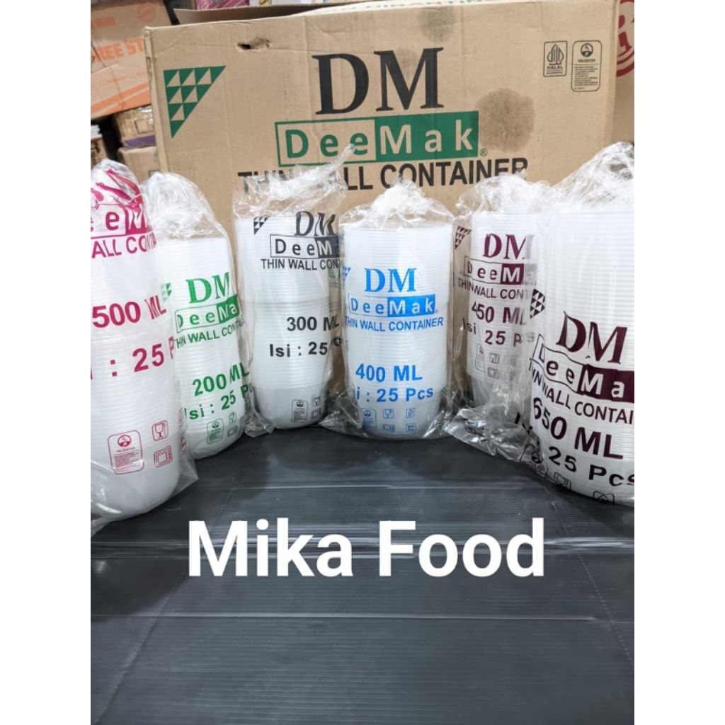 Grosir 1dus Thinwall Mangkok Bulat Isi 500set 200ml/300ml / 400ml / 450ml / 500ml / 650ml Ma...